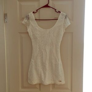 Hollister White Lace Mini Dress